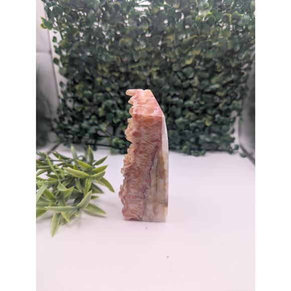 Semi Polished dog tooth calcite specimen crystal book end natural witchy - Picture 3 of 5